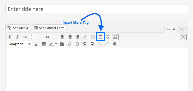 How to Split Content Using the More Tag Option