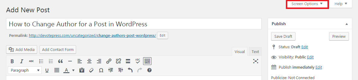 How to Change Author for a Post in WordPress - DevotePress