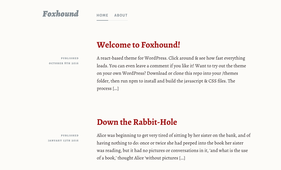 Foxhound wp theme screeshot