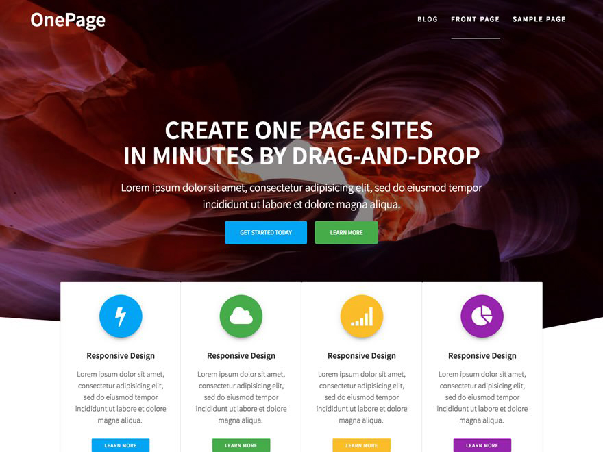 One Page Express WordPress Theme