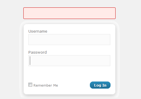 Login error in WordPress