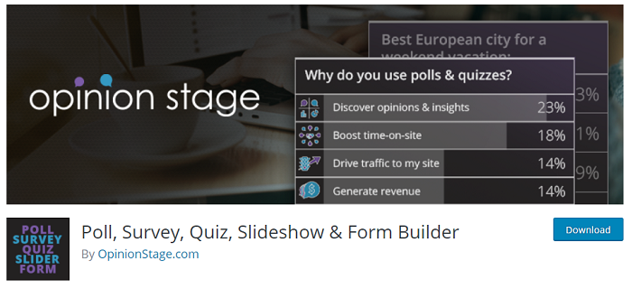 Poll, Survey, Quiz, Slideshow & Form Builder