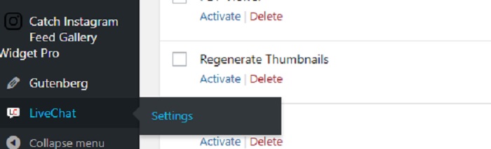 LiveChat - Settings
