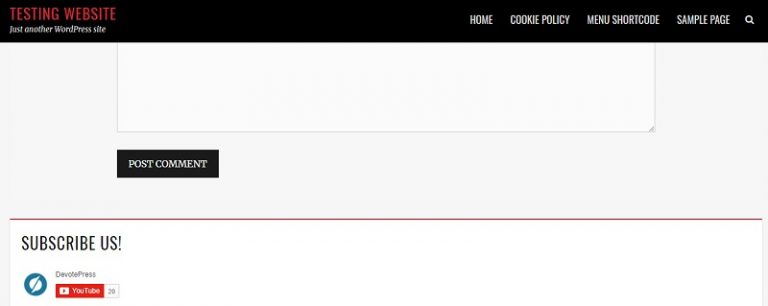 How to Add a YouTube Subscribe Button in WordPress | DevotePress