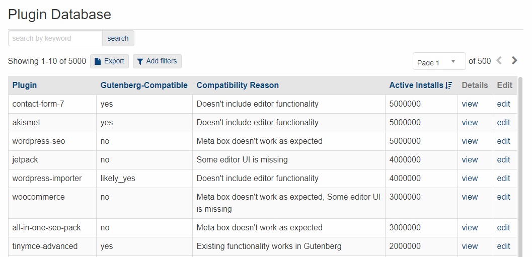 Plugin Database