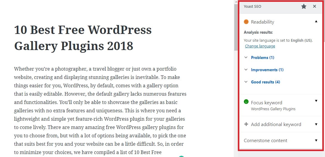 Gutenberg Sidebar Integration