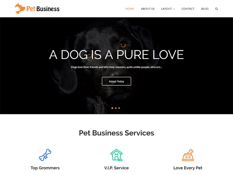 Pet Business. Image Source: Theme Palace