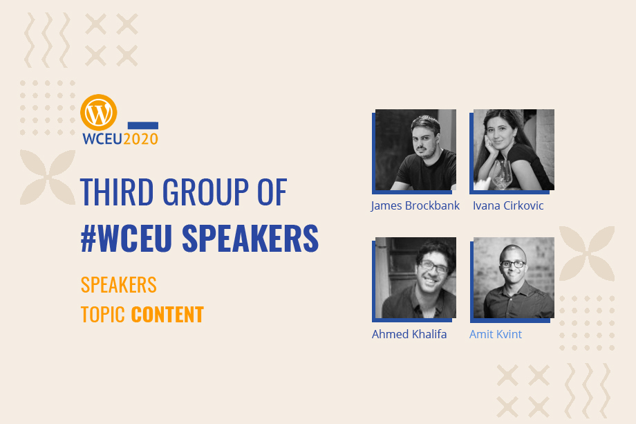 WordCamp Europe 2020 Online Confirmed Speakers- ContentGroup