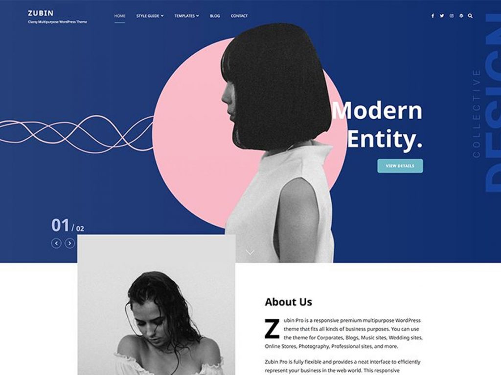 Zubin - 10 Best Free WordPress Themes of June 2020