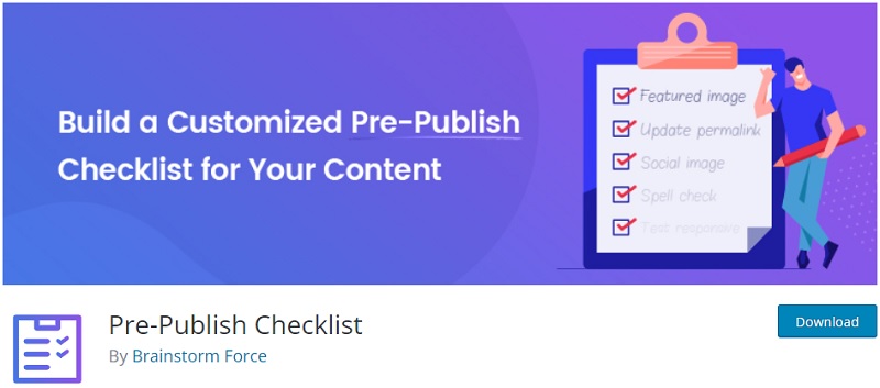 Pre Publish Checklist