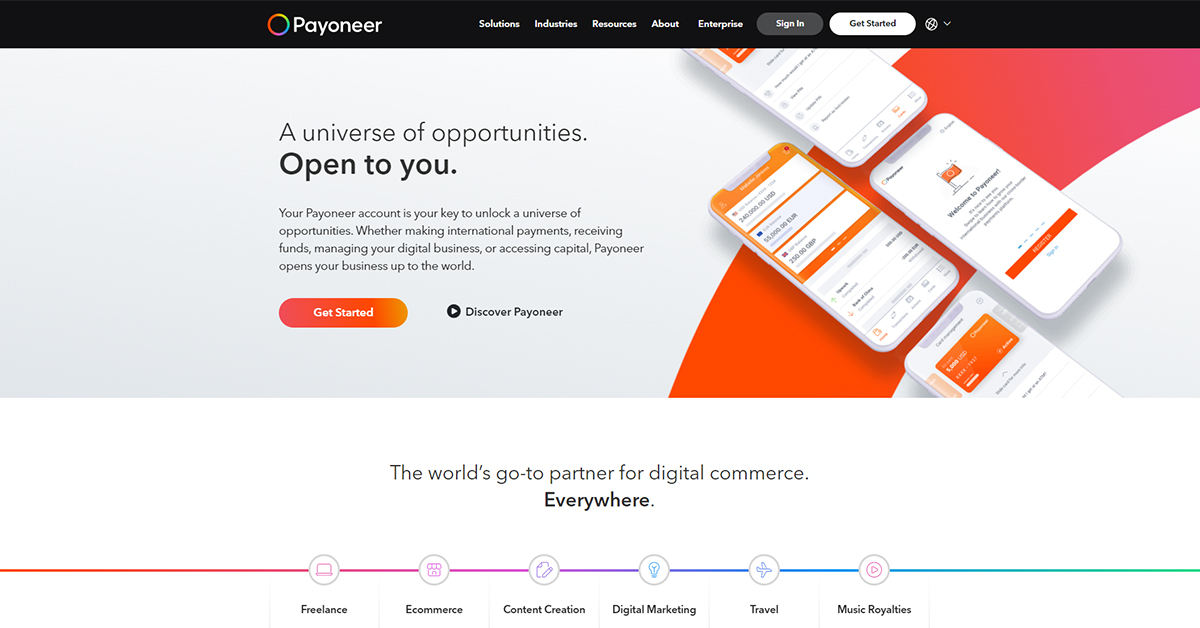 Payoneer - Big Brands that are Using WordPress