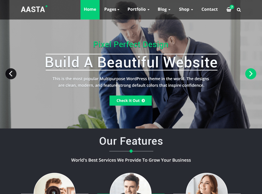 Aasta - 10 Best Free WordPress Themes of June 2022