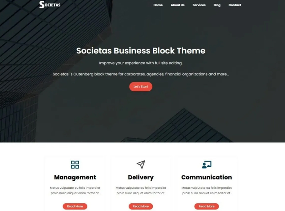 Societas - 10 Best Free WordPress Themes of June 2022